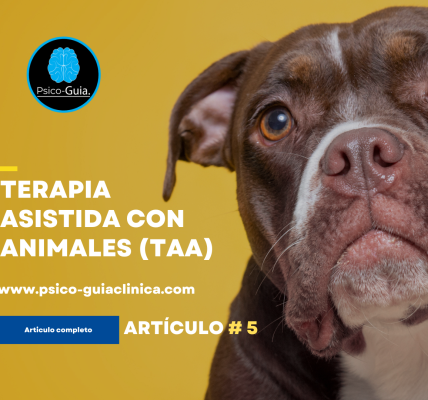 Terapia Asistida con animales (TAA) Psico-Guia Publicado elabril 1, 2020 Para Kruger & Serpell (2006) la Terapia Asistida con Animales (TAA) es una intervención dirigida por un profesional de la salud experto, en la cual un animal que cumple criterios específicos, es parte integral del proceso de tratamiento; características clave del proceso incluyen que las metas y objetivos se diseñan para cada práctica individual y estas se evalúan. En los últimos años esta tendencia a utilizar animales como apoyo terapéutico ha aumentado, tanto así que la mayoría de aerolíneas involucran una sección sobre las condiciones para llevar al animal de apoyo consigo en el vuelo, según los análisis de Nimer y Lundahl (2007), los beneficios de la TAA han incrementado el efecto en la mejoría de pacientes en cuatro áreas síntomas de autismo, dificultades médicas, problemas conductuales y bienestar emocional. En la meta-análisis se concluye que la TAA es una intervención efectiva