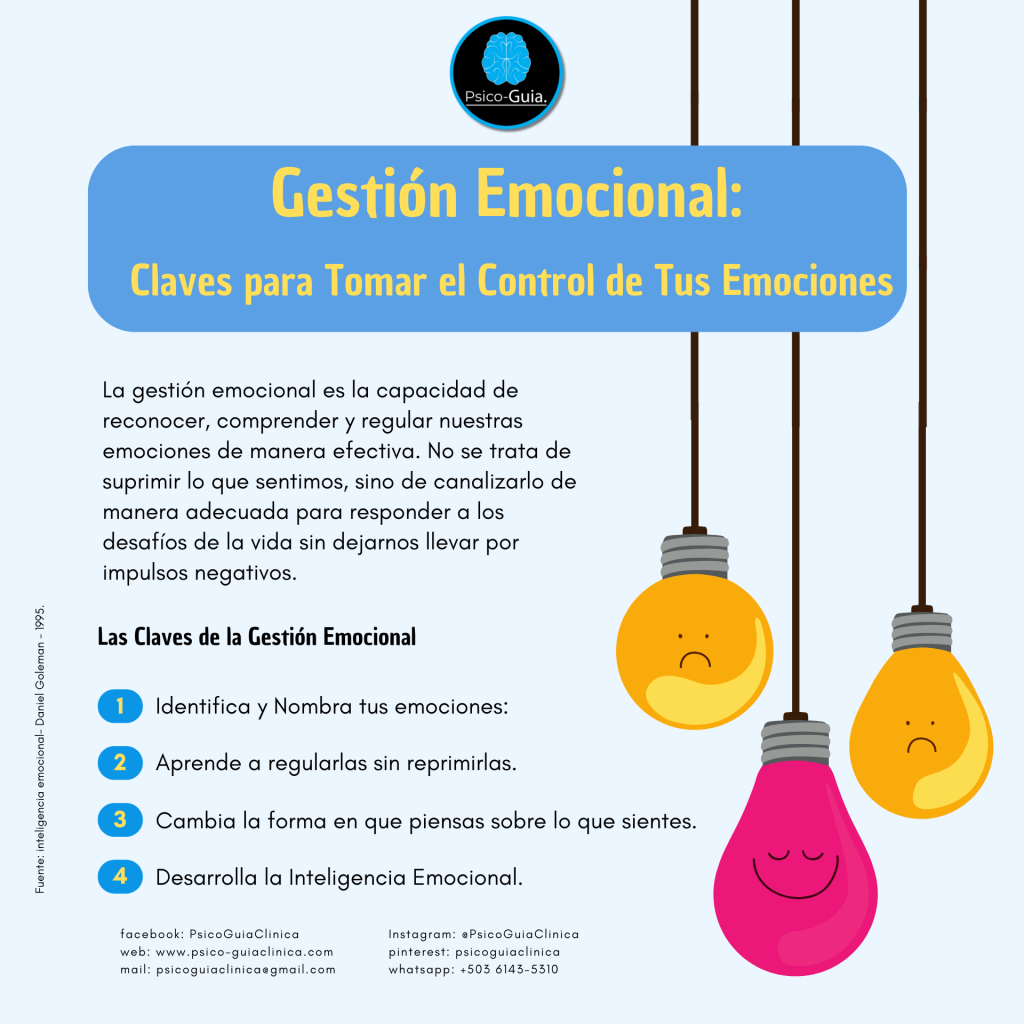 La gestión emocional es la capacidad de reconocer, comprender y regular nuestras emociones de manera efectiva. 